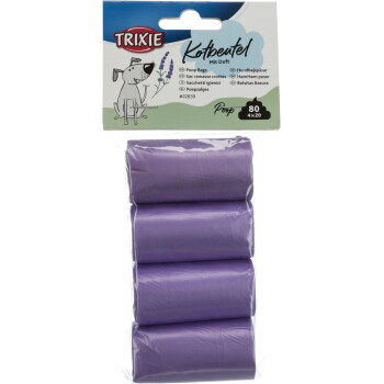 Trixie Hundekotbeutel, Lavendelduft, 4 Rollen x 20 Beutel