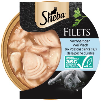 Sheba Filets Nassfutter Katze Weißfisch 16×60 g