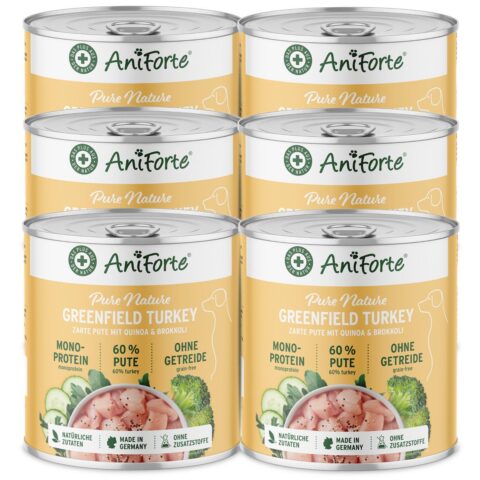 AniForte Nassfutter GreenfieldTurkey Pute 6×800 g