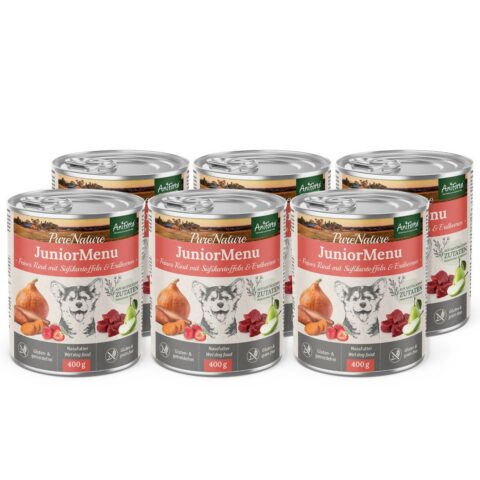 AniForte Nassfutter Junior Menue Rind 6 x 400g