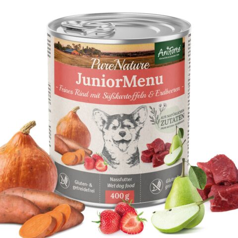 AniForte Nassfutter JuniorMenue „Feines Rind“ AniForte Nassfutter JuniorMenue „Feines Rind“ 400 g