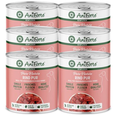AniForte Nassfutter Rind Pur 6×800 g