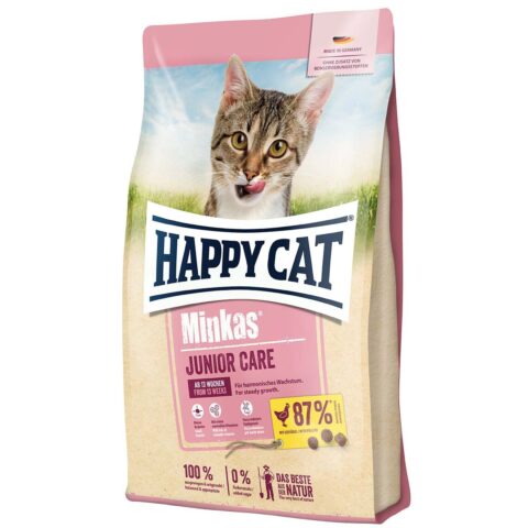 HAPPY CAT Minkas Trockenfutter Katze Junior, Care, Geflügel 1,5 kg