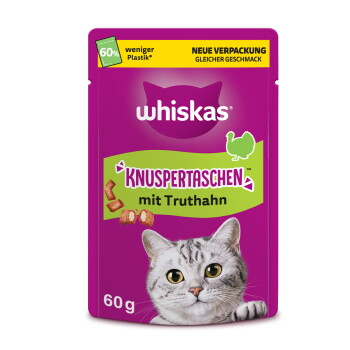 Whiskas Snacks, Knuspertaschen Truthahn 6×60 g