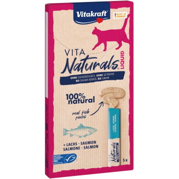 Vitakraft Naturals Liquid Snack Lachs 11×5 Stück