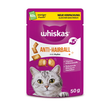 Whiskas Snacks, Anti-Hairball, Huhn 6×50 g