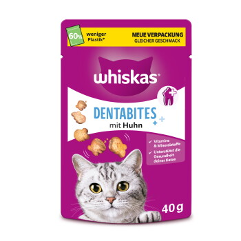Whiskas Snacks, Dentabites, Huhn 6×40 g