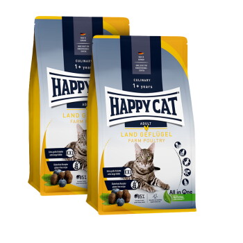 HAPPY CAT Culinary Trockenfutter Katze Adult, Land-Geflügel 2×10 kg