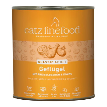 Catz finefood Nassfutter Katze Classic Adult No. 3 Geflügel 6×800 g