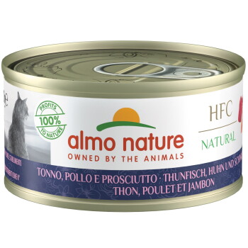 Almo nature Natural Thunfisch, Huhn und Schinken 24×70 g