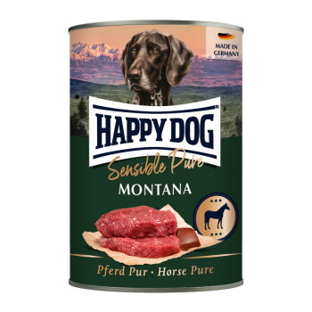 HAPPY DOG Sensible Pure Nassfutter Hund Adult 6×400 g Pferd