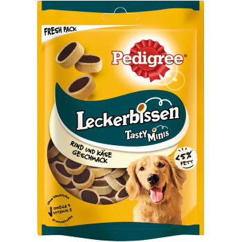 Pedigree Leckerbissen Tasty Minis Käse und Rind 6×140 g