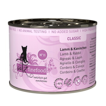 Catz finefood Nassfutter Katze Classic Adult No. 11 Lamm und Kaninchen 12×200 g