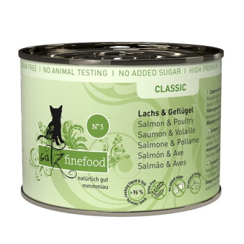 Catz finefood Nassfutter Katze Classic Adult No. 5 Lachs 12×200 g