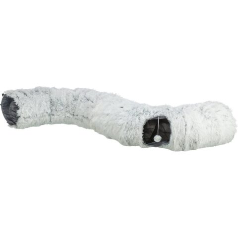 Trixie 2in1 Katzentunnel Harvey mit Liegekissen grau