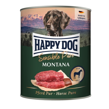 HAPPY DOG Sensible Pure Nassfutter Hund Adult 6×800 g Pferd