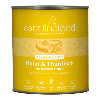 Catz finefood Nassfutter Katze Classic Adult No. 25 Huhn und Thunfisch 24×800 g