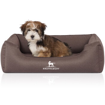 Knuffelwuff Orthopädisches Wasserabweisendes Hundebett Leon aus Velours mit Handwebcharakter