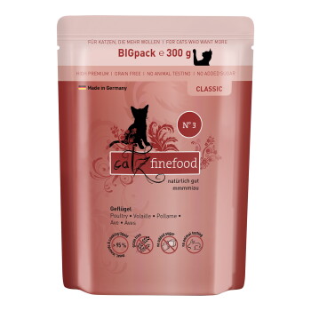 Catz finefood Nassfutter Katze Classic Adult No. 3 Geflügel 6×300 g