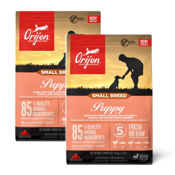 Orijen Small Breed Puppy Huhn, Truthahn & Fisch 2×1,8 kg