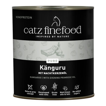 Catz finefood Nassfutter Katze Pure Adult Känguru 24×800 g
