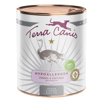 Terra Canis Nassfutter Hund Hypoallergen Adult Strauß 6×800 g