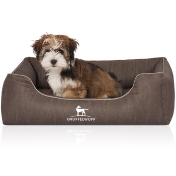 Knuffelwuff Orthopädisches Hundebett Tampa aus laser-gestepptem Kunstleder