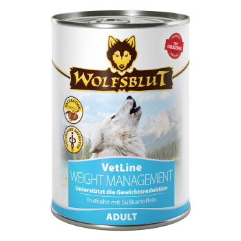WOLFSBLUT Adult VetLine Weight Management, Truthahn 6×395 g