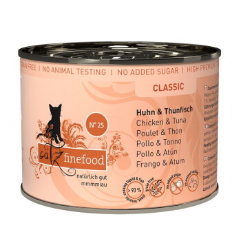 Catz finefood Nassfutter Katze Classic Adult No. 25 Huhn und Thunfisch 24×200 g