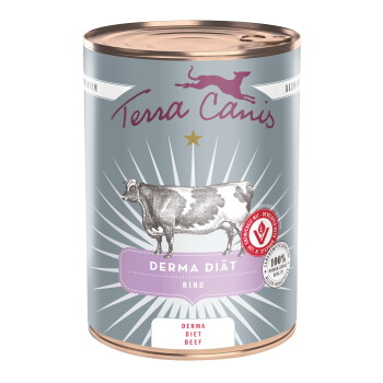 Terra Canis Nassfutter Hund Derma Diät Rind 6×400 g