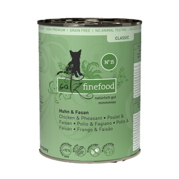Catz finefood Nassfutter Katze Classic Adult No. 15 Huhn und Fasan 12×400 g