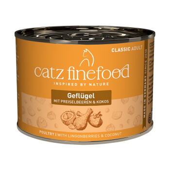 Catz finefood Nassfutter Katze Classic Adult mit Geflügel 12×200 g