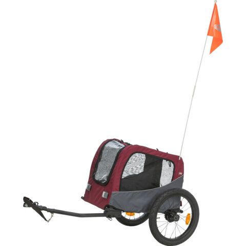 Trixie Fahrrad-Anhänger grau/rot M 66x74x76cm