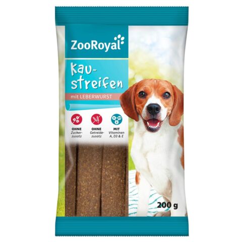 ZooRoyal Kaustreifen mit Leberwurst 5×200 g