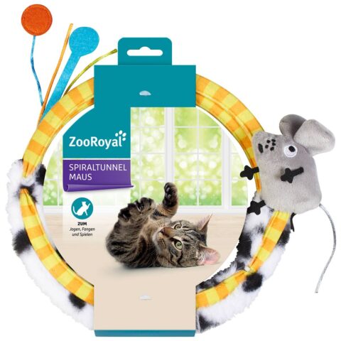 ZooRoyal Katzenspielzeug Katzentunnel mit Maus